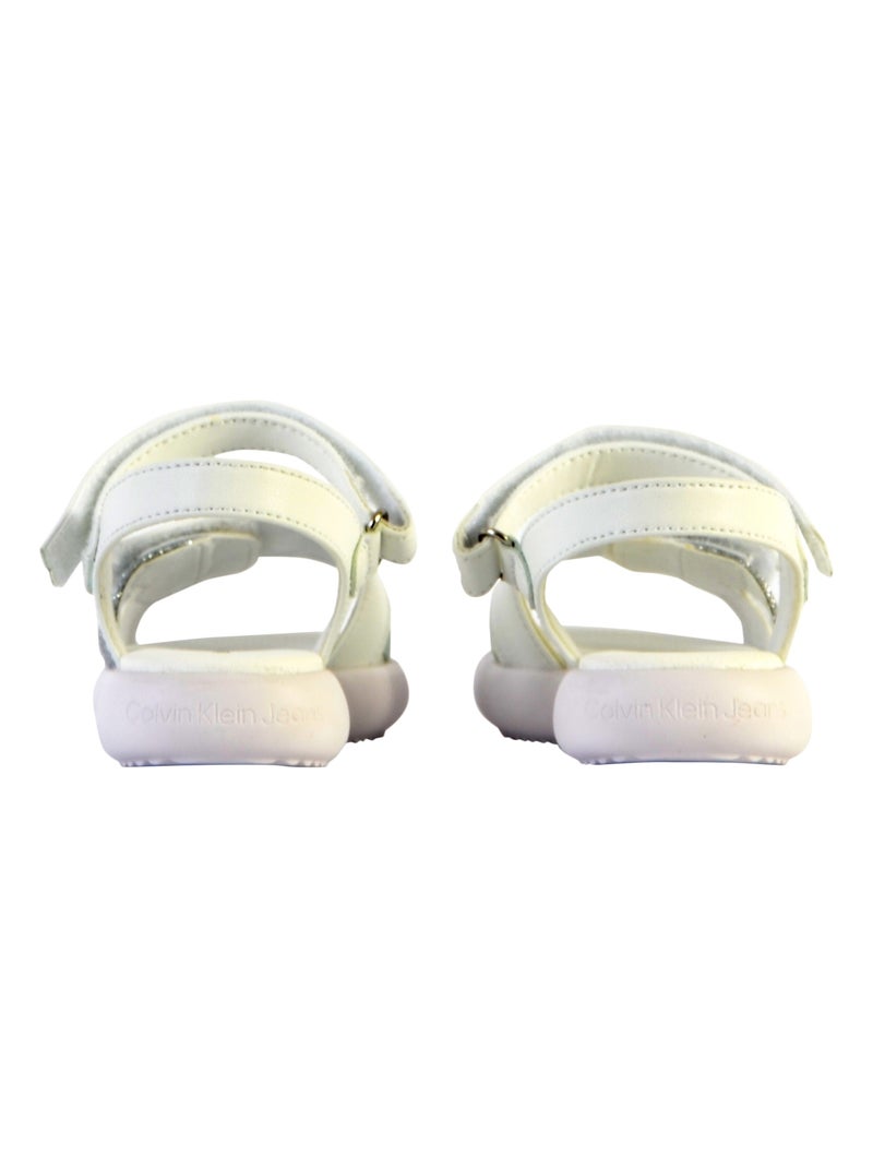 Sandales à Scratch Enfant Calvin Klein Jeans Velcro V3A2-8050 Blanc - Kiabi