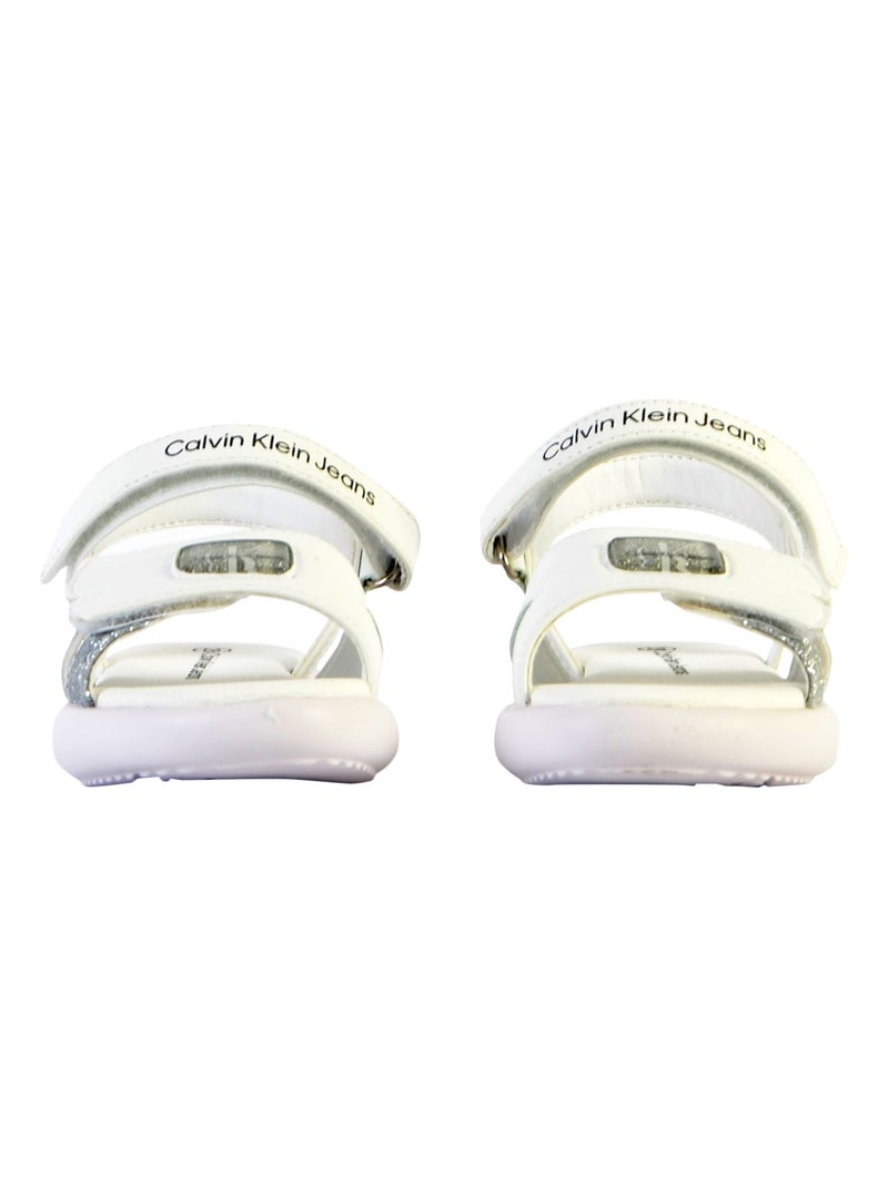 Sandales à Scratch Enfant Calvin Klein Jeans Velcro V3A2-8050 Blanc - Kiabi