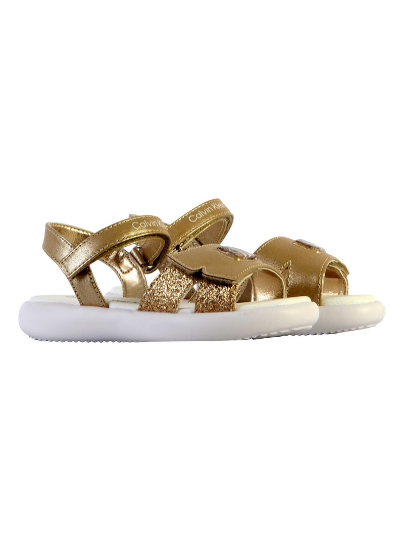 Sandales à Scratch Enfant Calvin Klein Jeans Velcro V3A2-8050 Gris - Kiabi