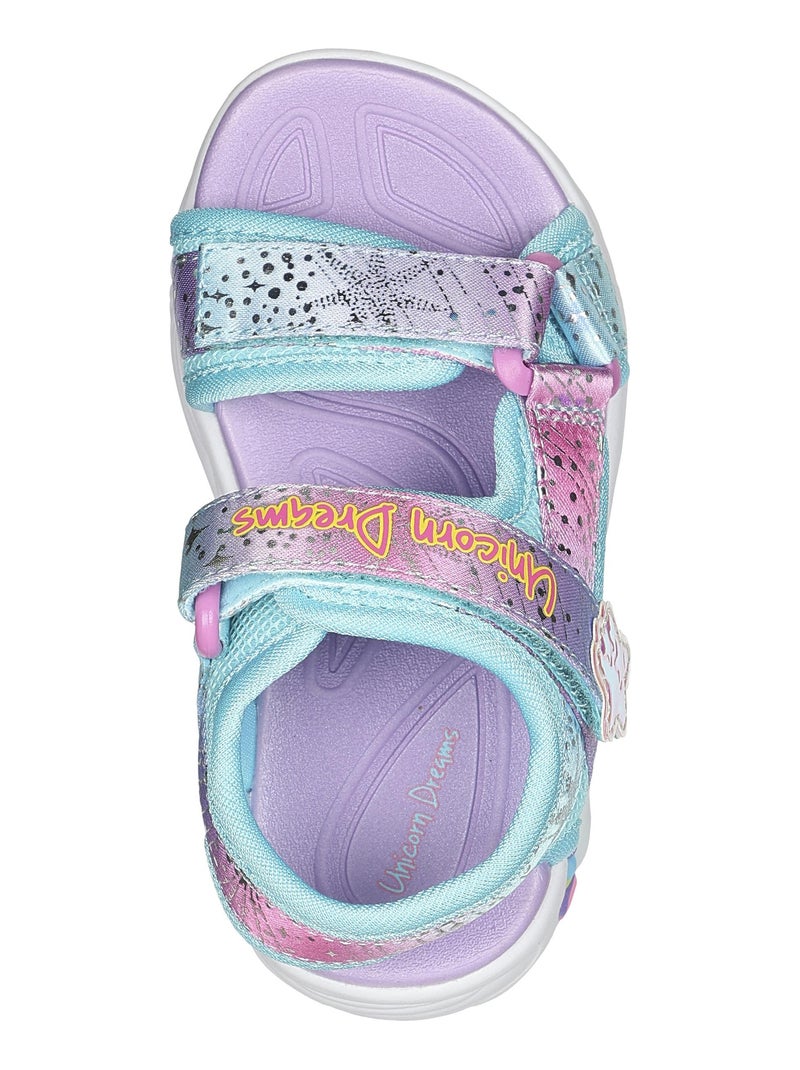 Sandales à Scratch Enfant Skechers Majestic Bliss Multicolore - Kiabi