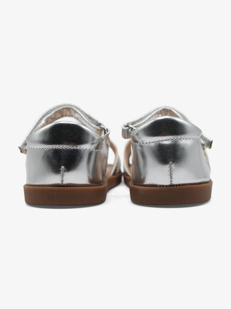 Sandales à scratch Gris - Kiabi