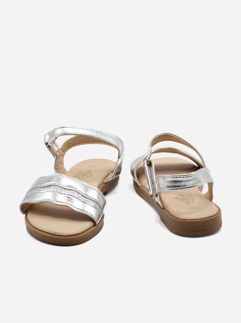 Sandales à scratch Gris - Kiabi