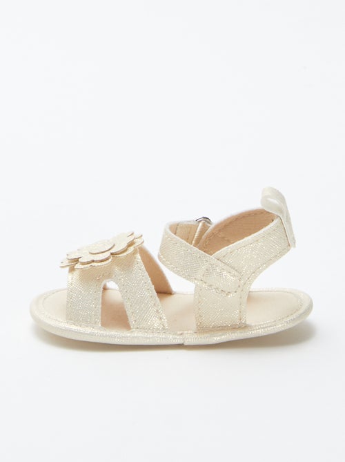 Sandales à scratch irisées avec détail fleur - Kiabi