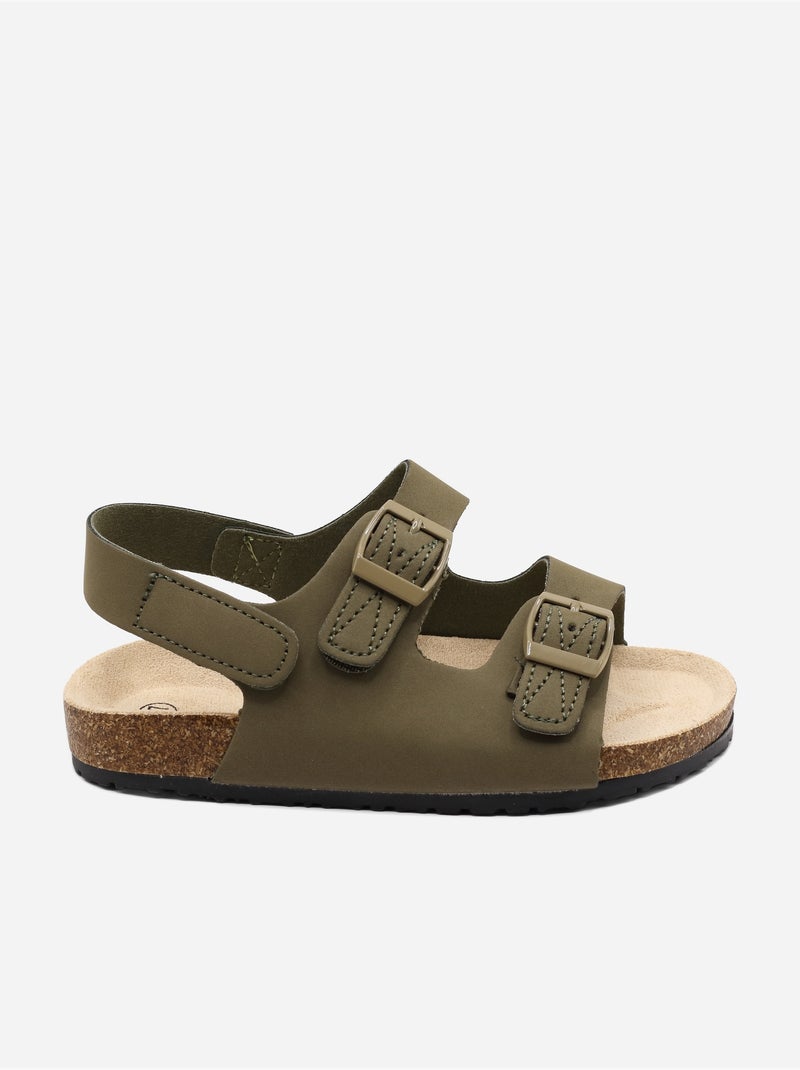 Sandales à scratch Kaki - Kiabi
