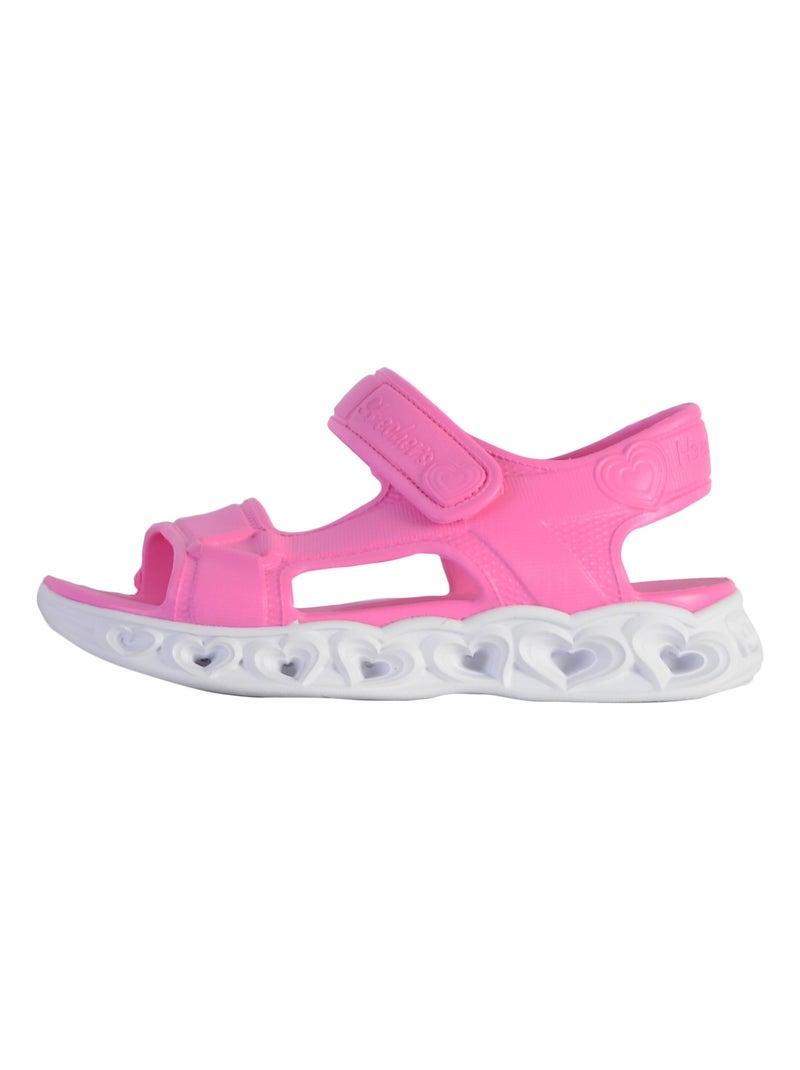 Sandales à scratch Lumineuses Skechers Enfant Rose - Kiabi