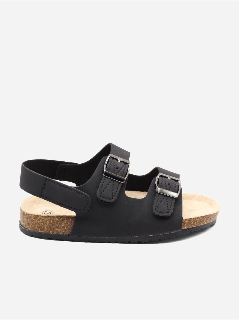 Sandales à scratch Noir - Kiabi