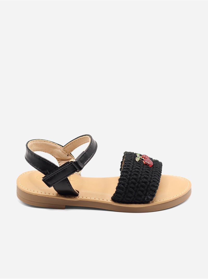 Sandales à scratch Noir - Kiabi