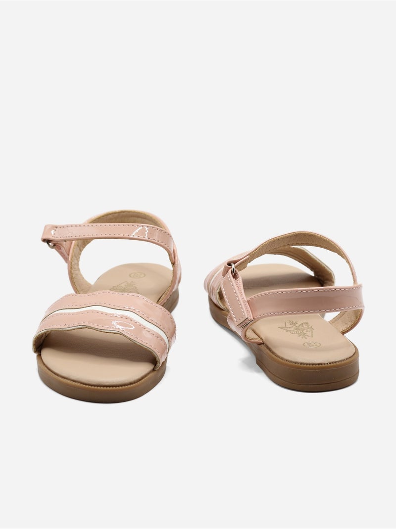 Sandales à scratch Rose - Kiabi