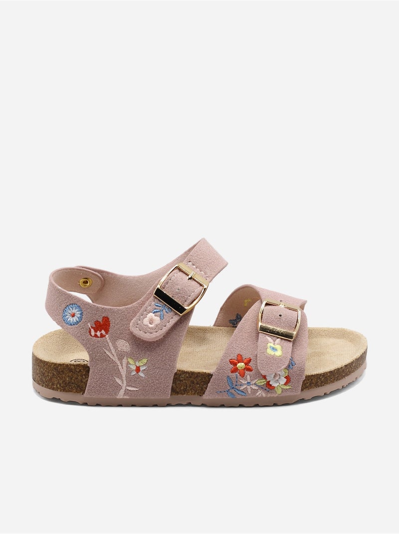 Sandales à scratch Rose - Kiabi