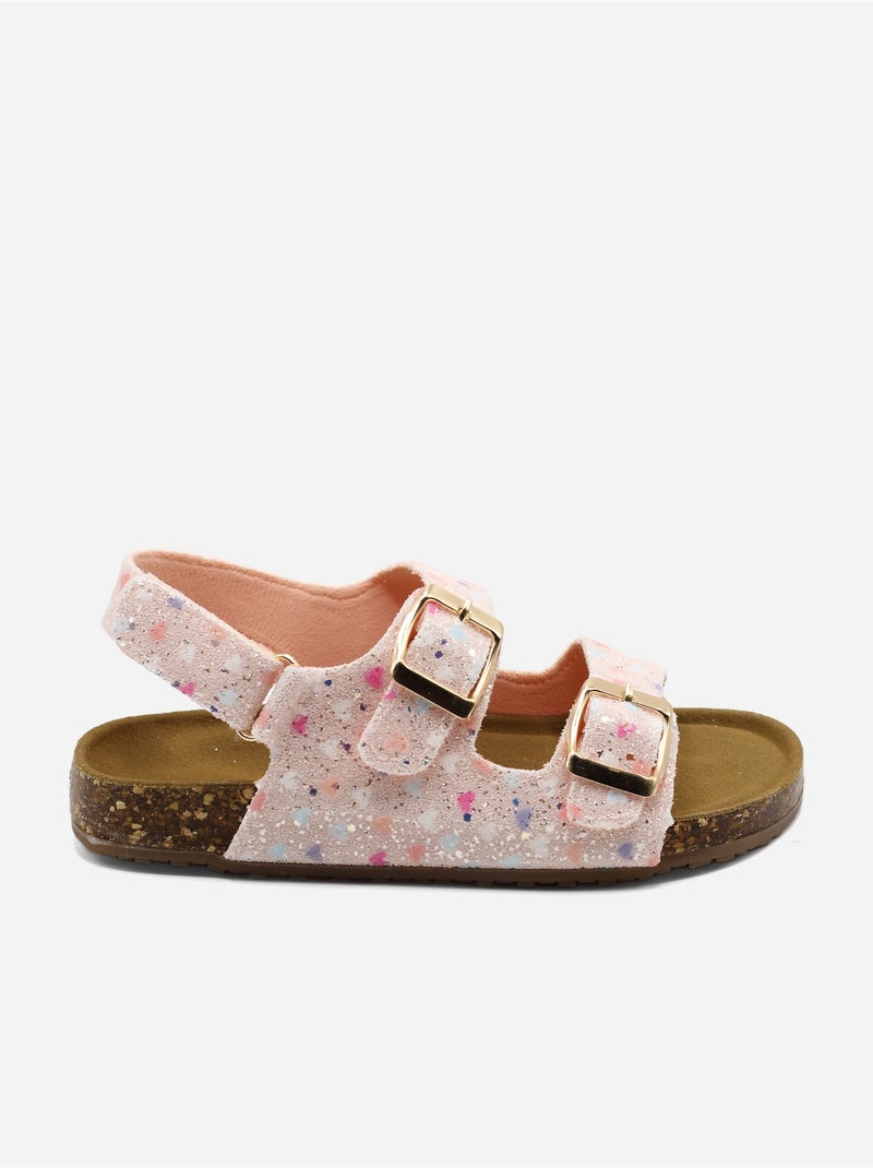 Sandales à scratch Rose - Kiabi