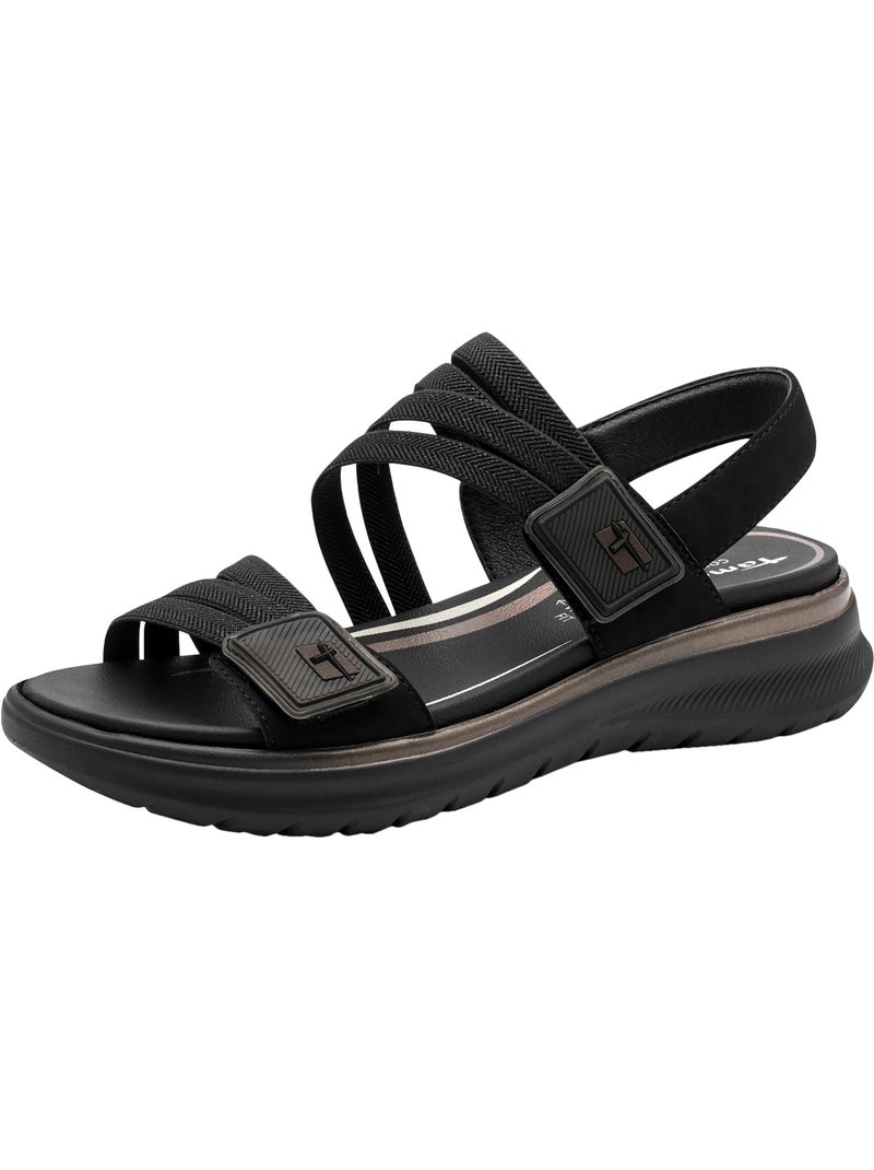 Sandales à Scratch Tamaris Comfort Noir - Kiabi