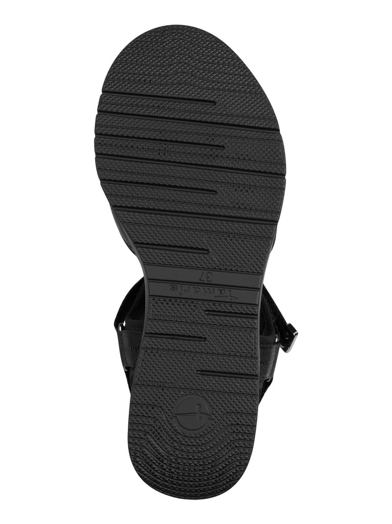 Sandales à Scratch Tamaris Noir - Kiabi