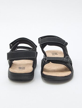 Sandales à scratch tricolore