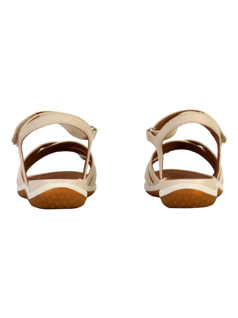 Sandales à Scratches Geox Vega Beige - Kiabi