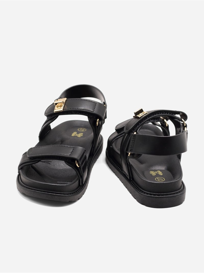 Sandales à scratchs - Doremi Noir - Kiabi