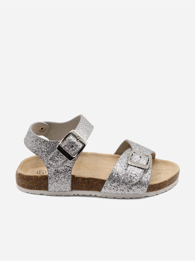 Sandales à scratchs Argent - Kiabi