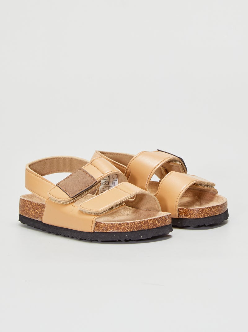 Sandales à scratchs Beige - Kiabi