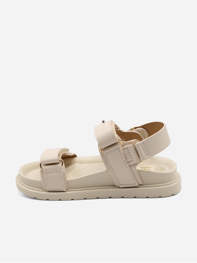 Sandales à scratchs Beige - Kiabi