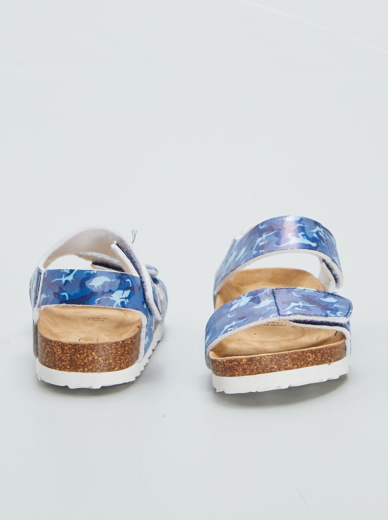 Sandales à scratchs Bleu - Kiabi