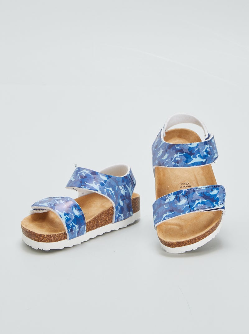 Sandales à scratchs Bleu - Kiabi