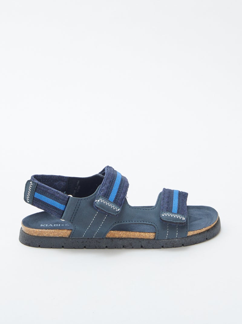 Sandales à scratchs BLEU - Kiabi