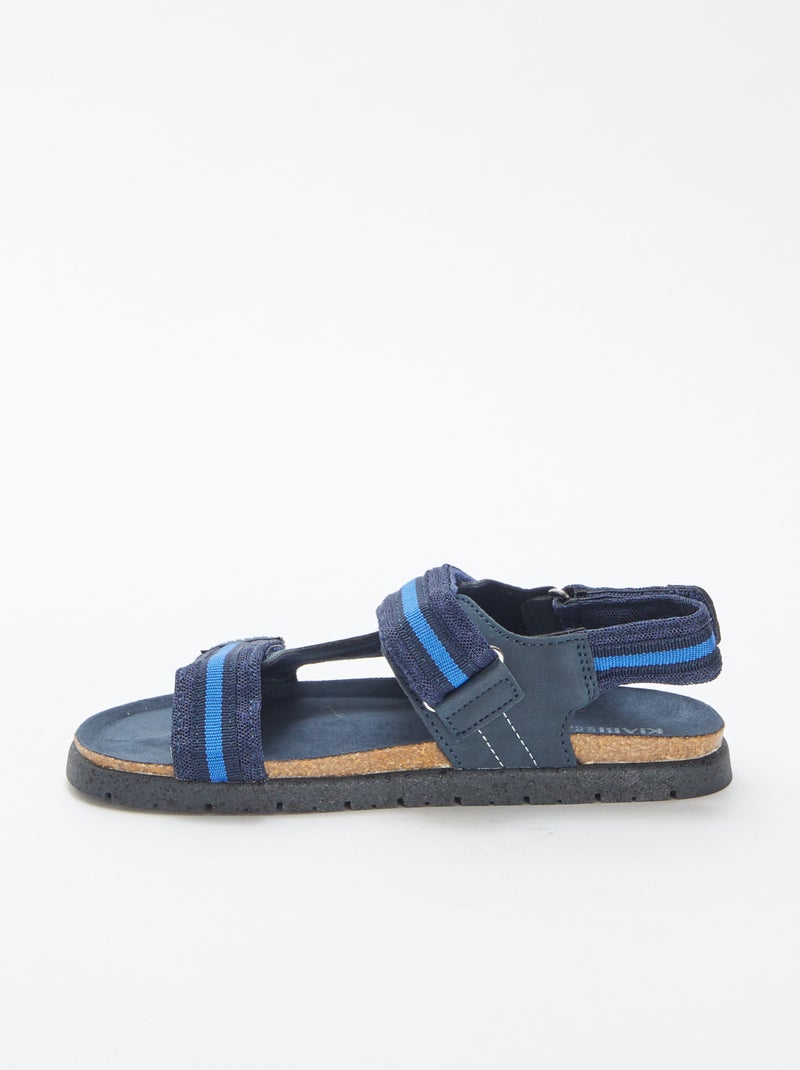 Sandales à scratchs BLEU - Kiabi