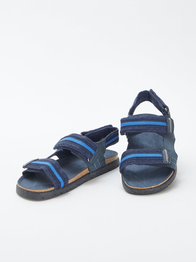 Sandales à scratchs BLEU - Kiabi