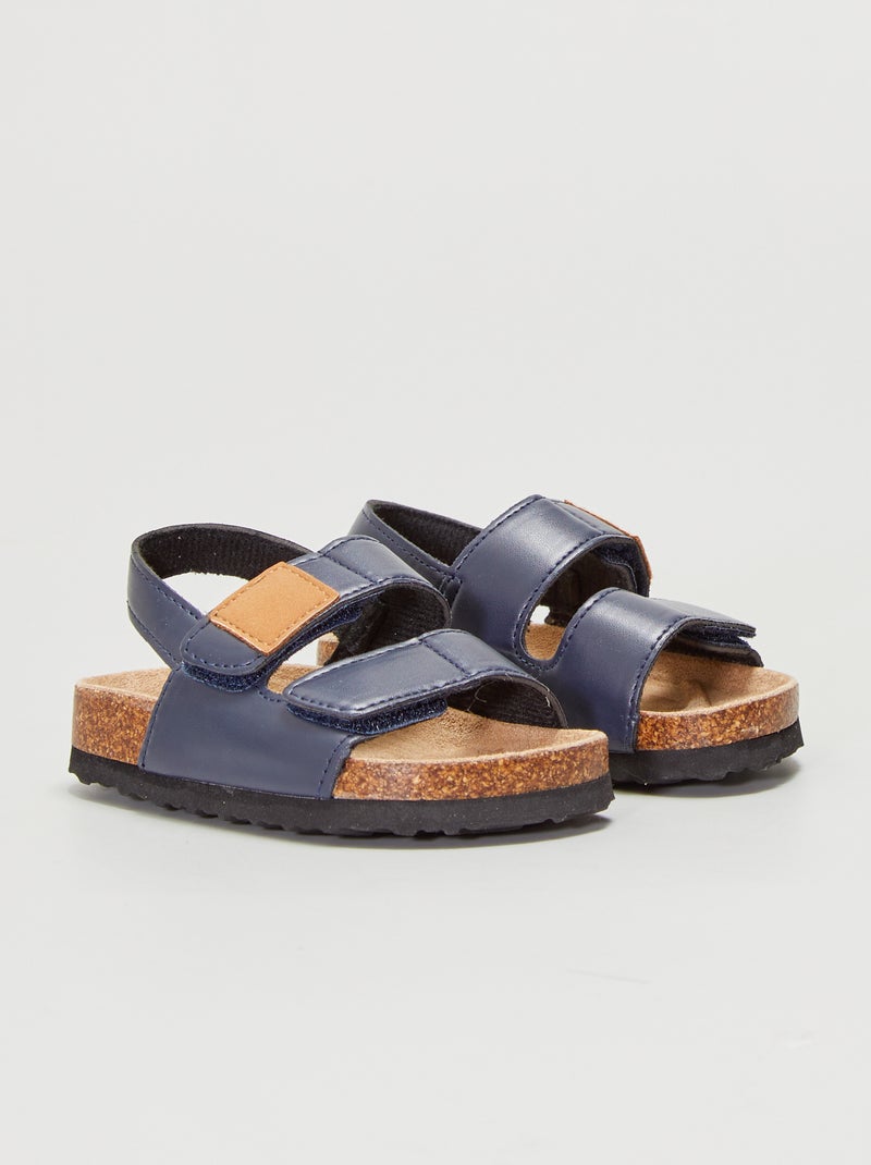 Sandales à scratchs Bleu marine - Kiabi