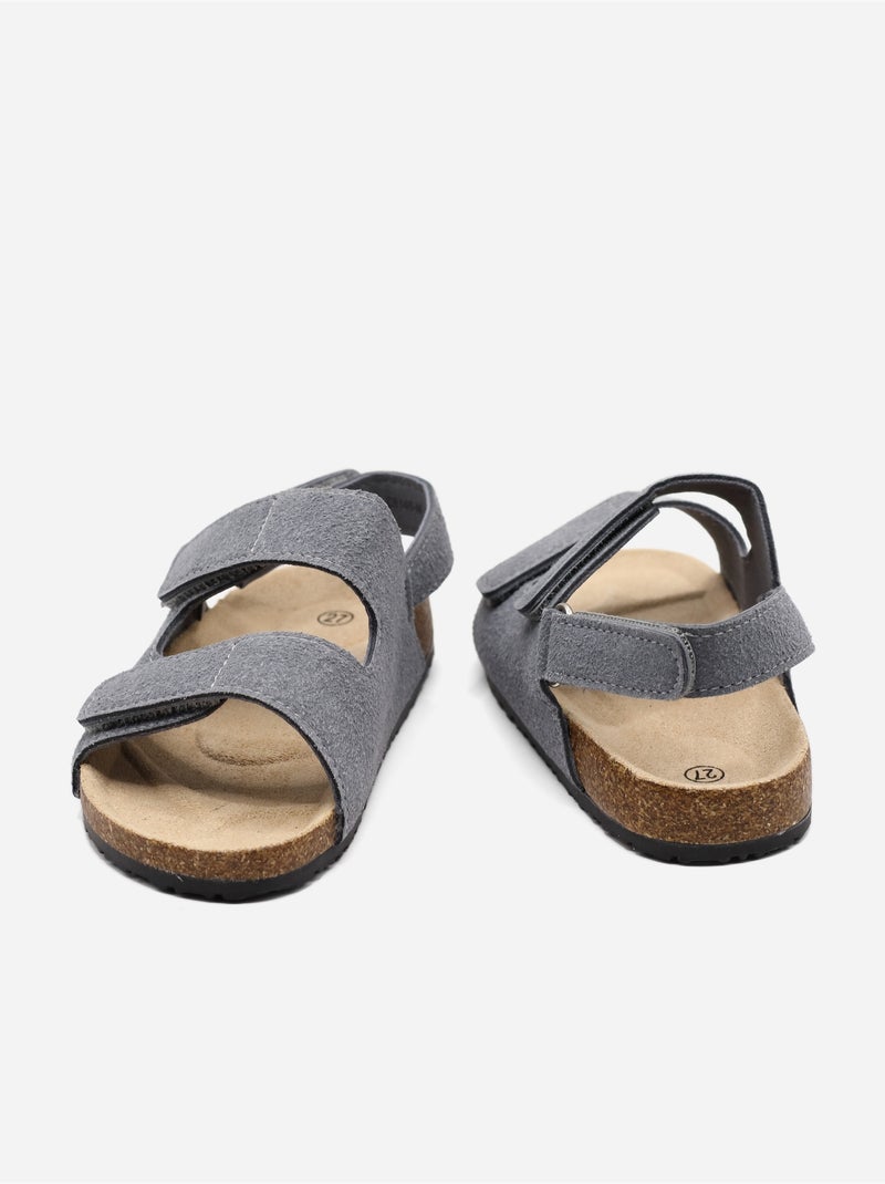 Sandales à scratchs Bleu - Kiabi
