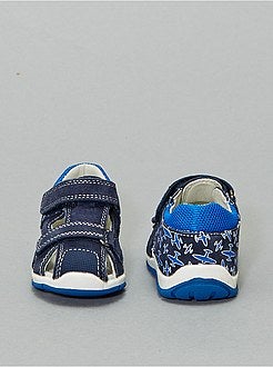 Sandales à scratchs en cuir - Kiabi