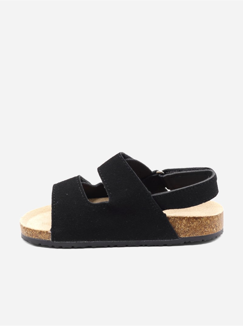 Sandales à scratchs Noir - Kiabi