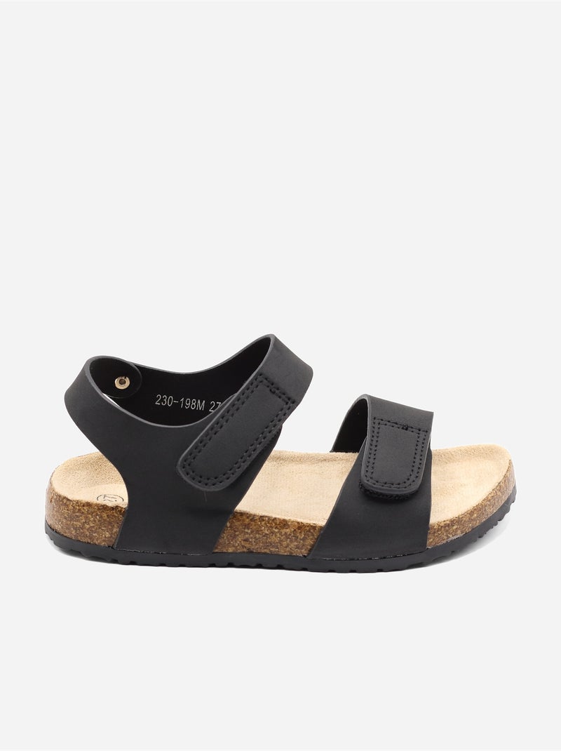 Sandales à scratchs Noir - Kiabi
