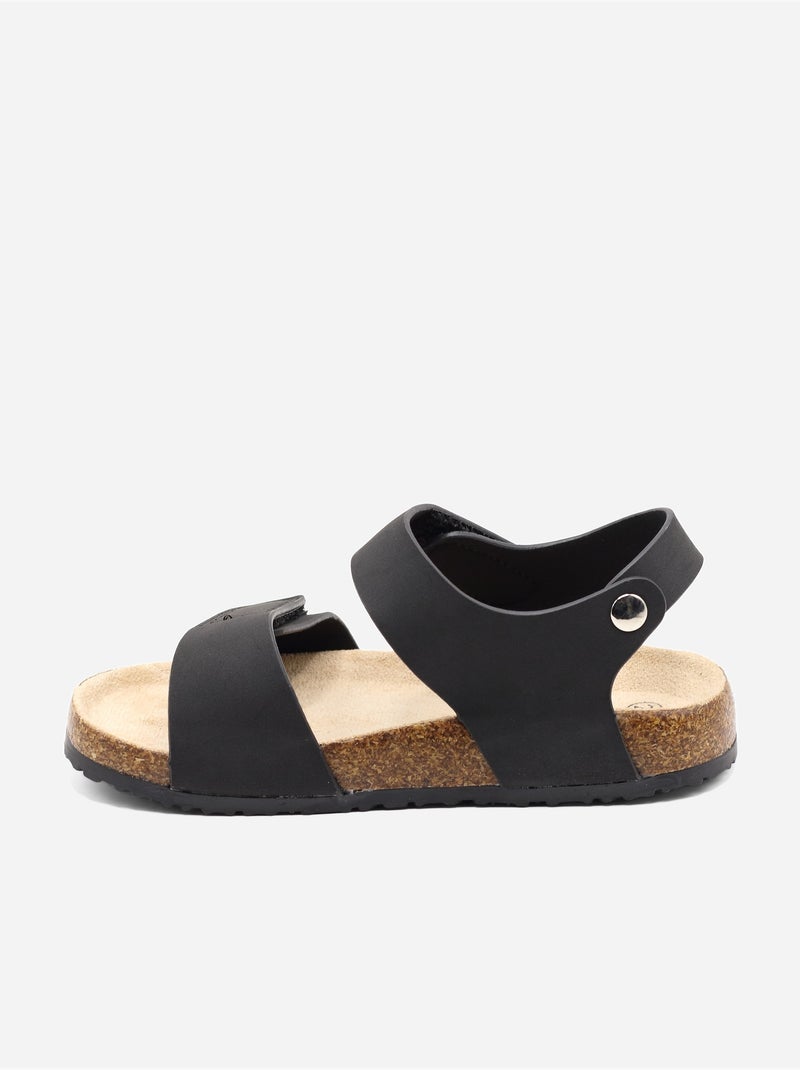 Sandales à scratchs Noir - Kiabi