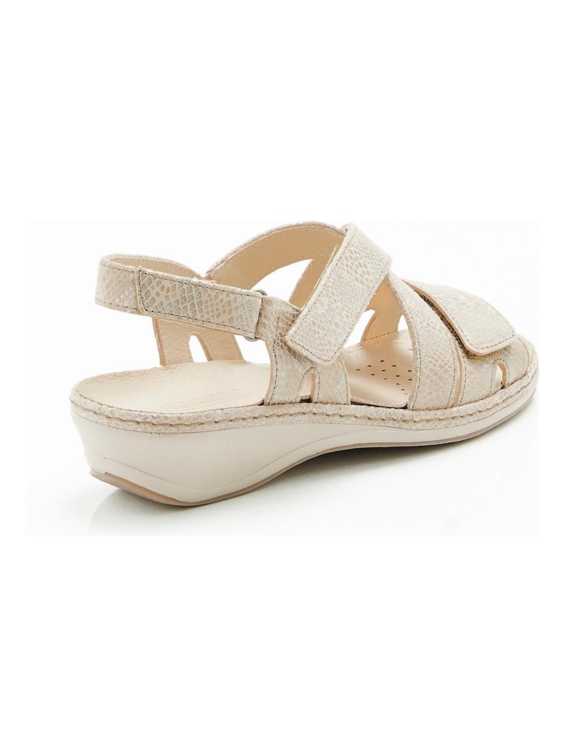 Sandales à scratchs Piedical - Damart Beige - Kiabi