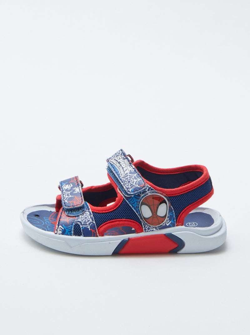 Sandales à scratchs 'Spiderman' 'Marvel' BLEU - Kiabi