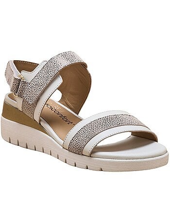 Sandales à scratchs tout cuir - PEDICONFORT