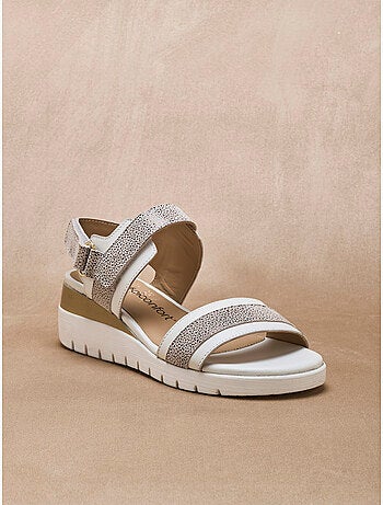 Sandales à scratchs tout cuir - PEDICONFORT