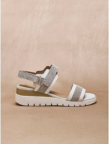 Sandales à scratchs tout cuir - PEDICONFORT