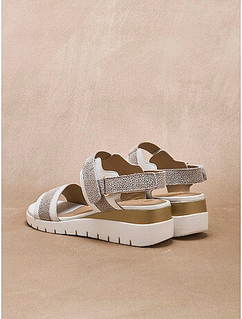 Sandales à scratchs tout cuir - PEDICONFORT