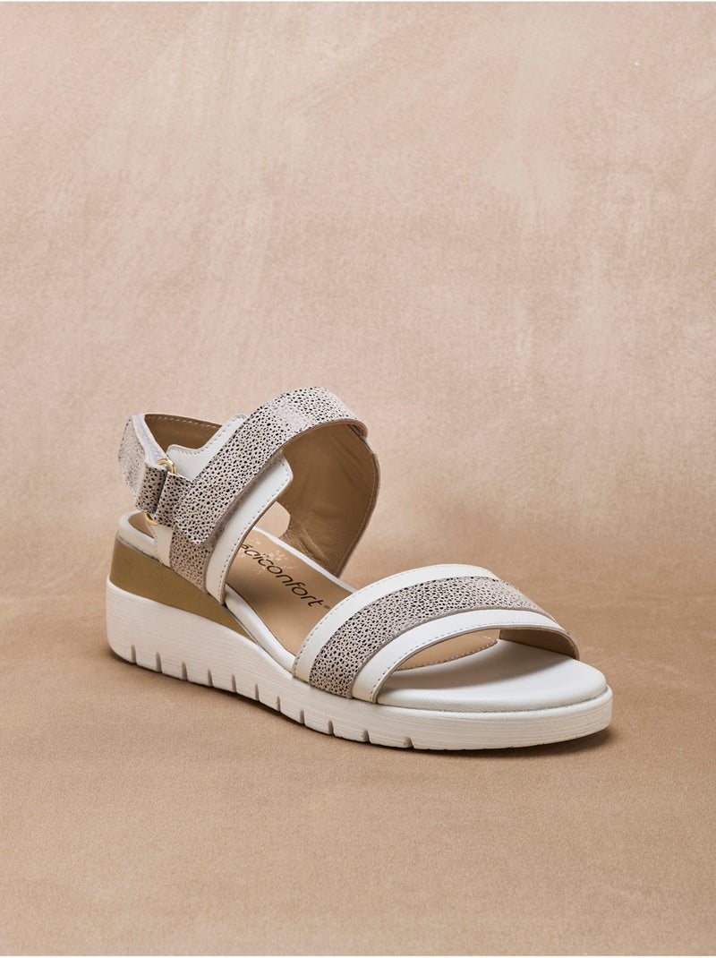 Sandales à scratchs tout cuir - PEDICONFORT Blanc Blanc - Kiabi