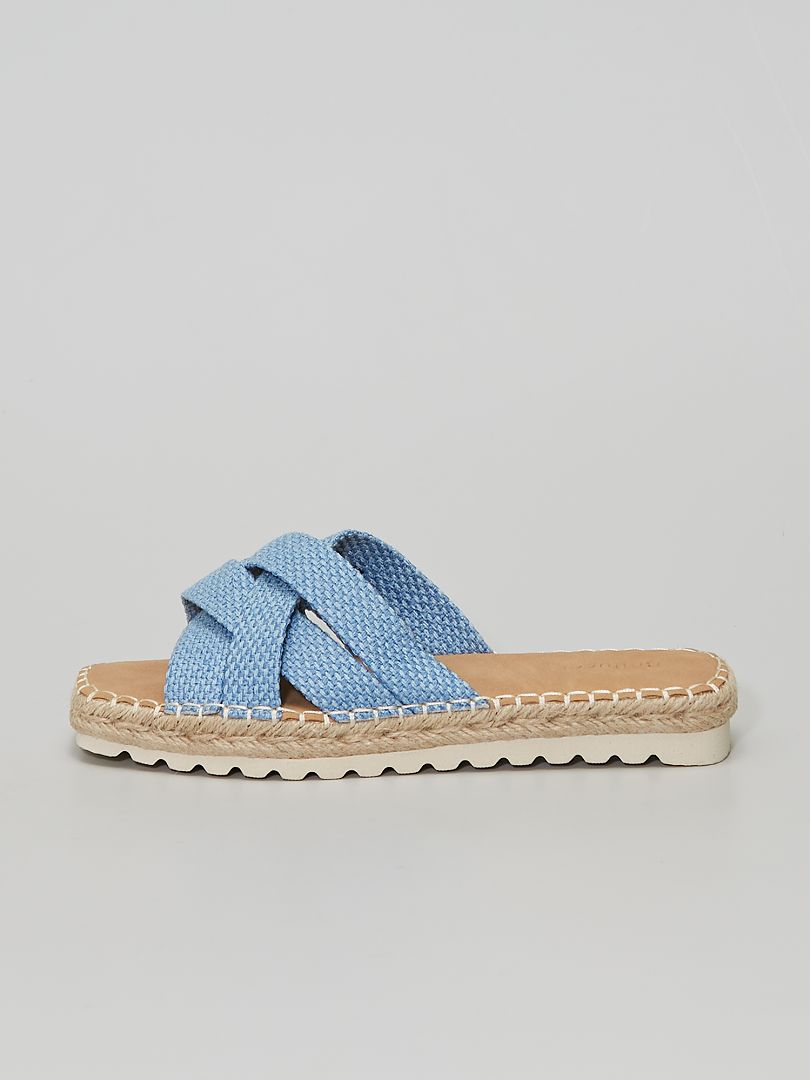 Sandales à semelles épaisses bleu - Kiabi