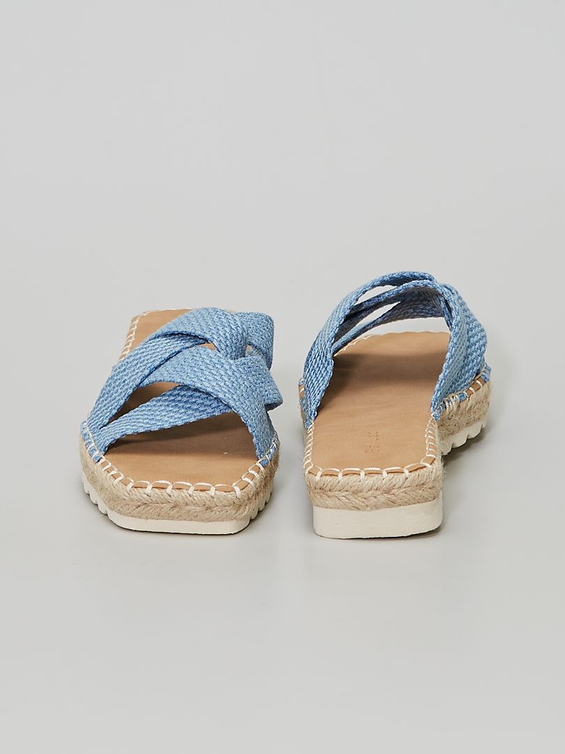 Sandales à semelles épaisses bleu - Kiabi