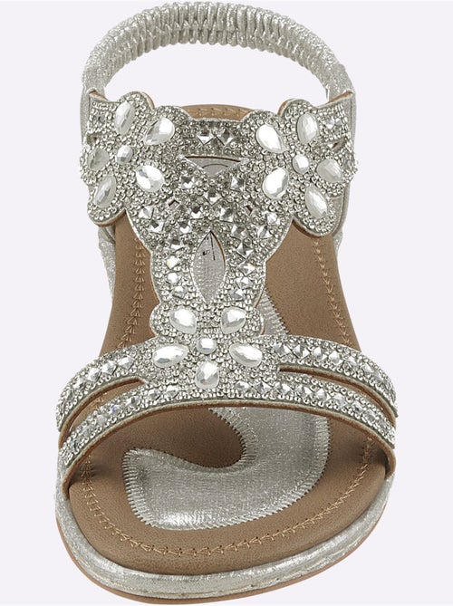 Sandales à strass avec élastique et semelle flexible - Taille standard - Helline - Kiabi