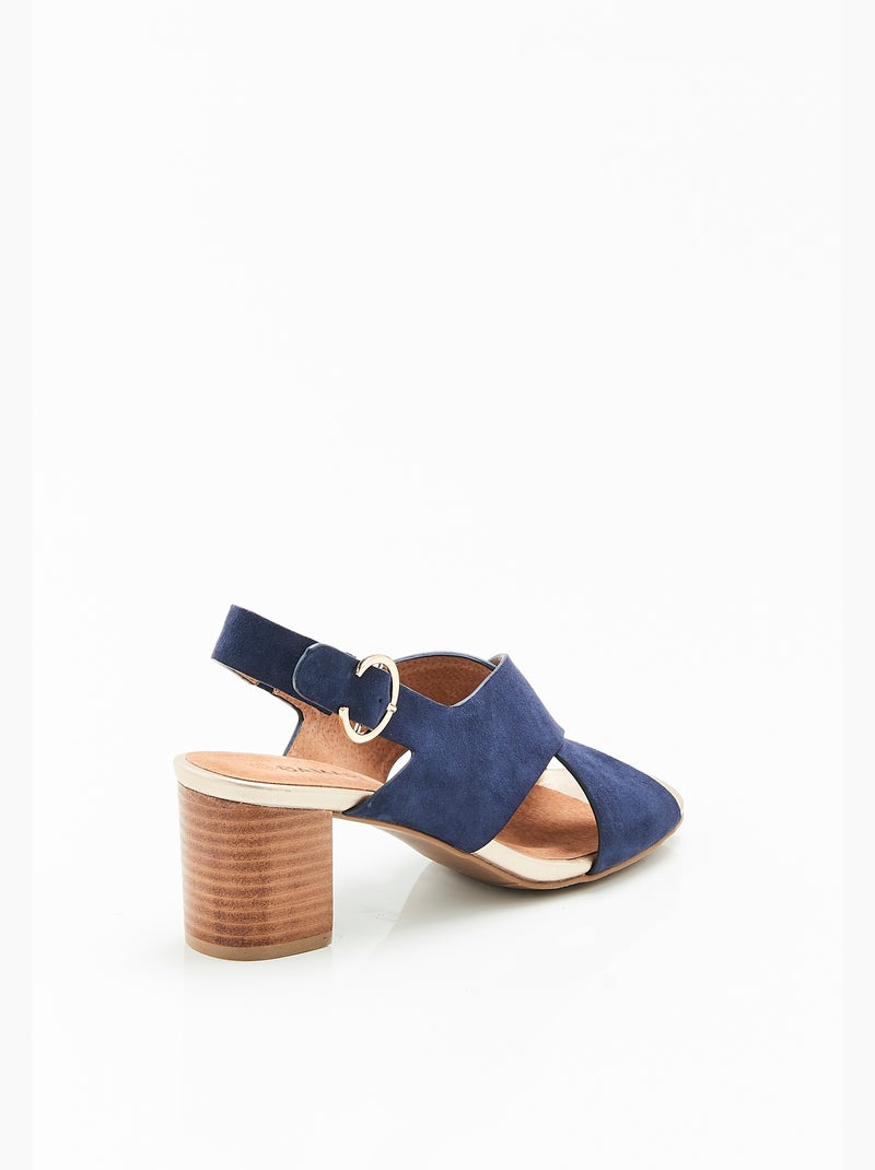 Sandales à talon - Damart Bleu - Kiabi