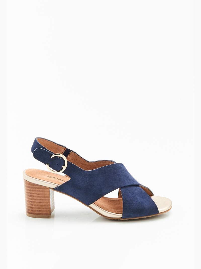 Sandales à talon - Damart Bleu - Kiabi