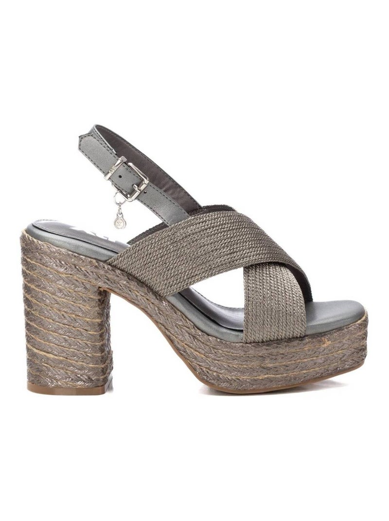 Sandales à talon à boucle Gris Gris - Kiabi