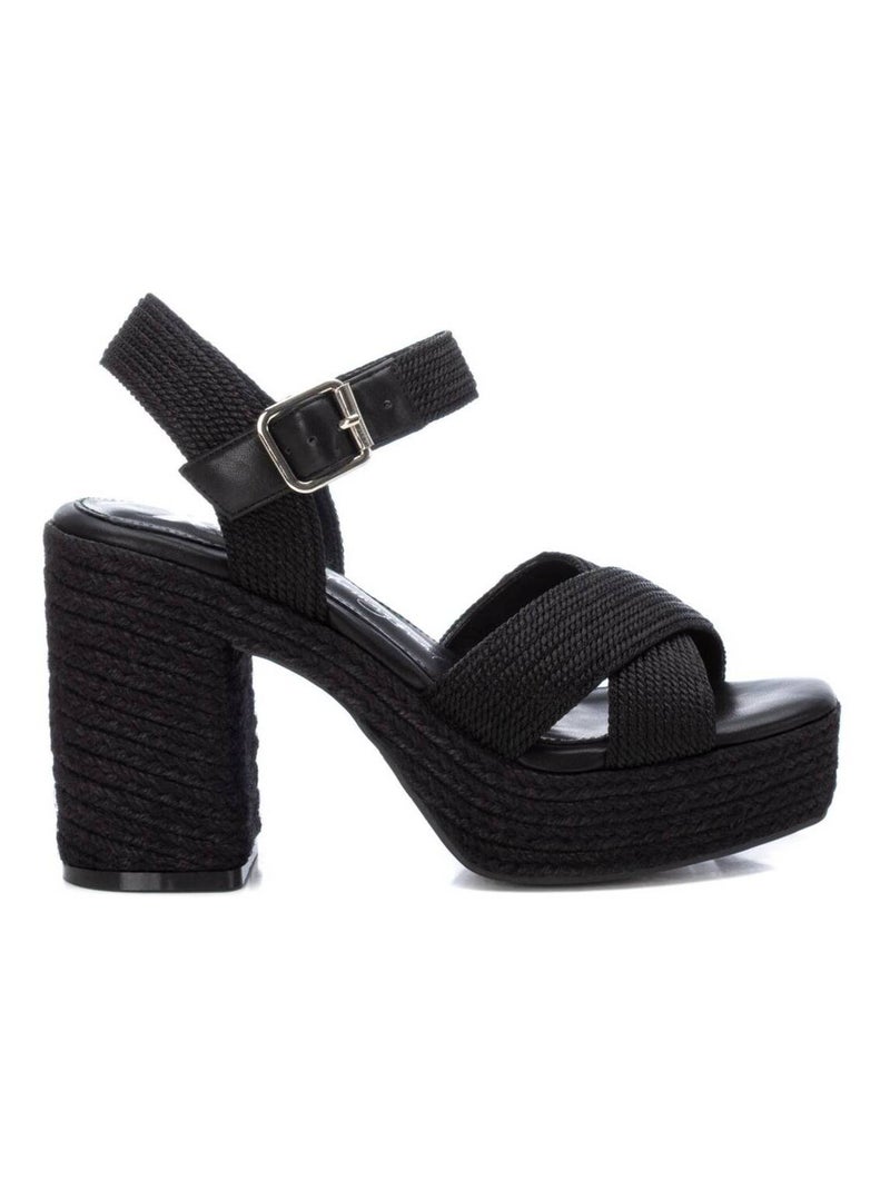 Sandales à talon à boucle Noir - Kiabi