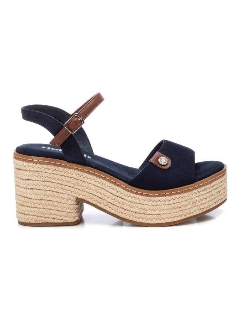 Sandales à talon avec boucle Bleu - Kiabi