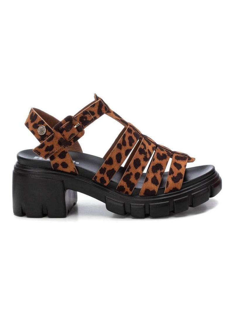 Sandales à talon avec boucle Camel - Kiabi