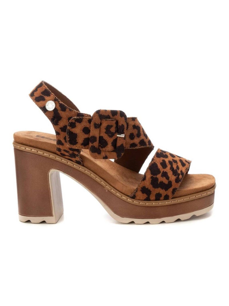 Sandales à talon avec boucle Camel - Kiabi